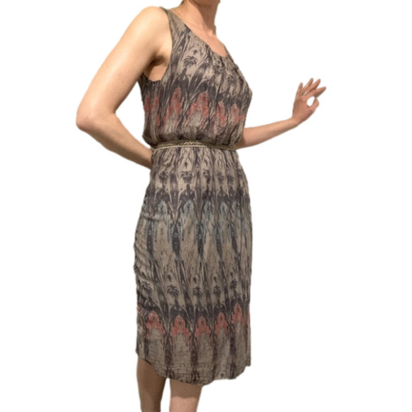 GIUSY SILK PEACOCK DRESS - Size Small - Picture 4 of 11